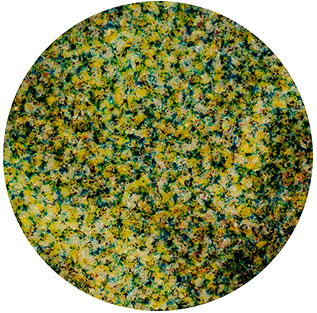 Four color postcard at 50x magnifcation